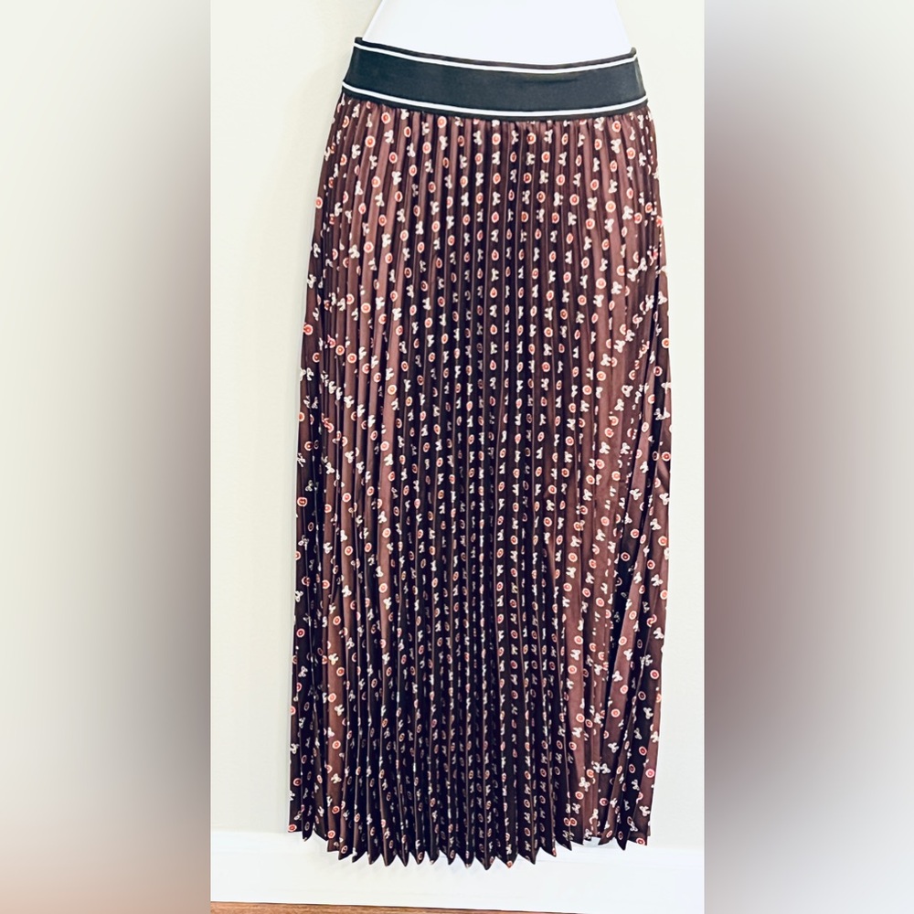 LOFT NWT Plum Pleated Midi Skirt, size S